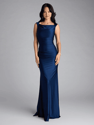 Blanca Boat Neck Mermaid Formal Dress