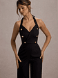 Banks | Black Tailored Halter-Neck Straight-Leg Jumpsuit - thumbnail 6
