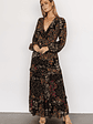 Bowman Deep V Maxi Dress | Black Multi - thumbnail 2