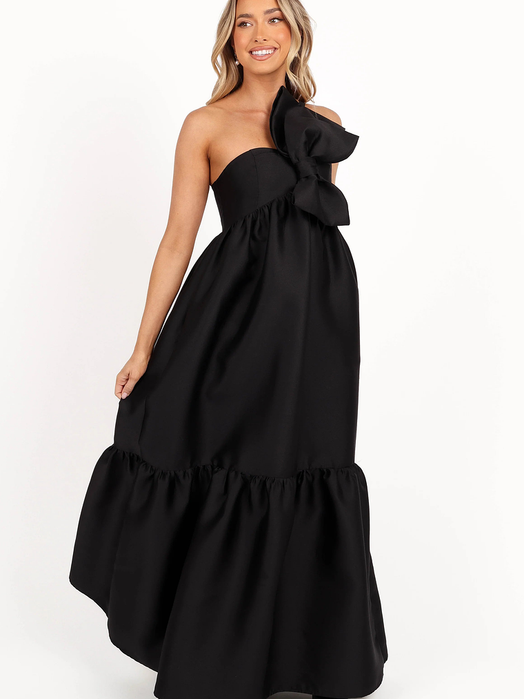 Betina Bow Front Maxi Dress - BLUE/DUSTY ROSE 7