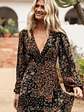 Bowman Deep V Maxi Dress | Black Multi - thumbnail 3