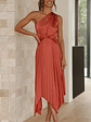 Cali One Shoulder Midi Dress - Copper - thumbnail 7