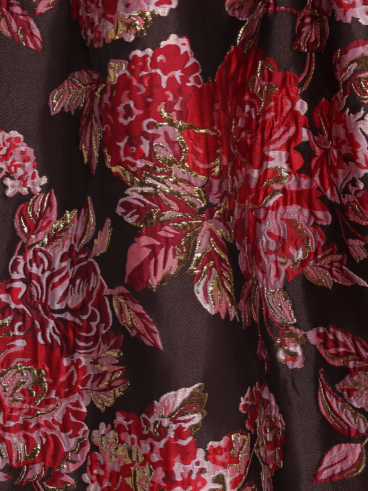 Betina Bow Front Maxi Dress - Brown Floral 6