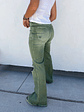 Blakeley Distressed Jeans In Olive and Camel - thumbnail 10