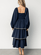 Barcelona Tiered Dress | Navy - thumbnail 4