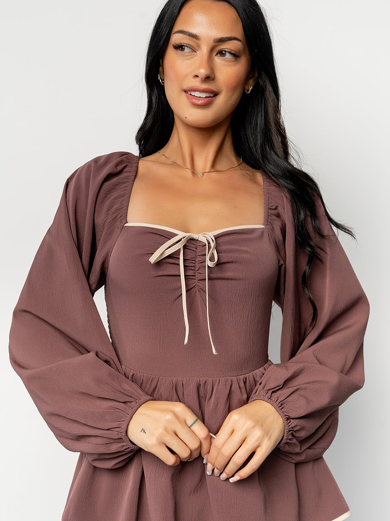 Barcelona Tiered Dress | Vintage Plum 2