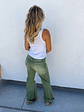 Blakeley Distressed Jeans In Olive and Camel - thumbnail 11