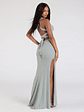 Ayla Lace-Up Slit Mermaid Glitter Formal Dress - thumbnail 3