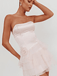 Bless Strapless Organza Ruffle Mini Dress Blush - thumbnail 6