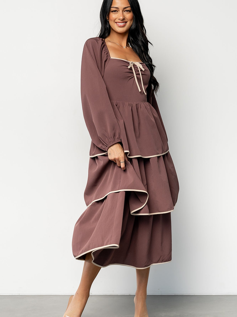 Barcelona Tiered Dress | Vintage Plum 6