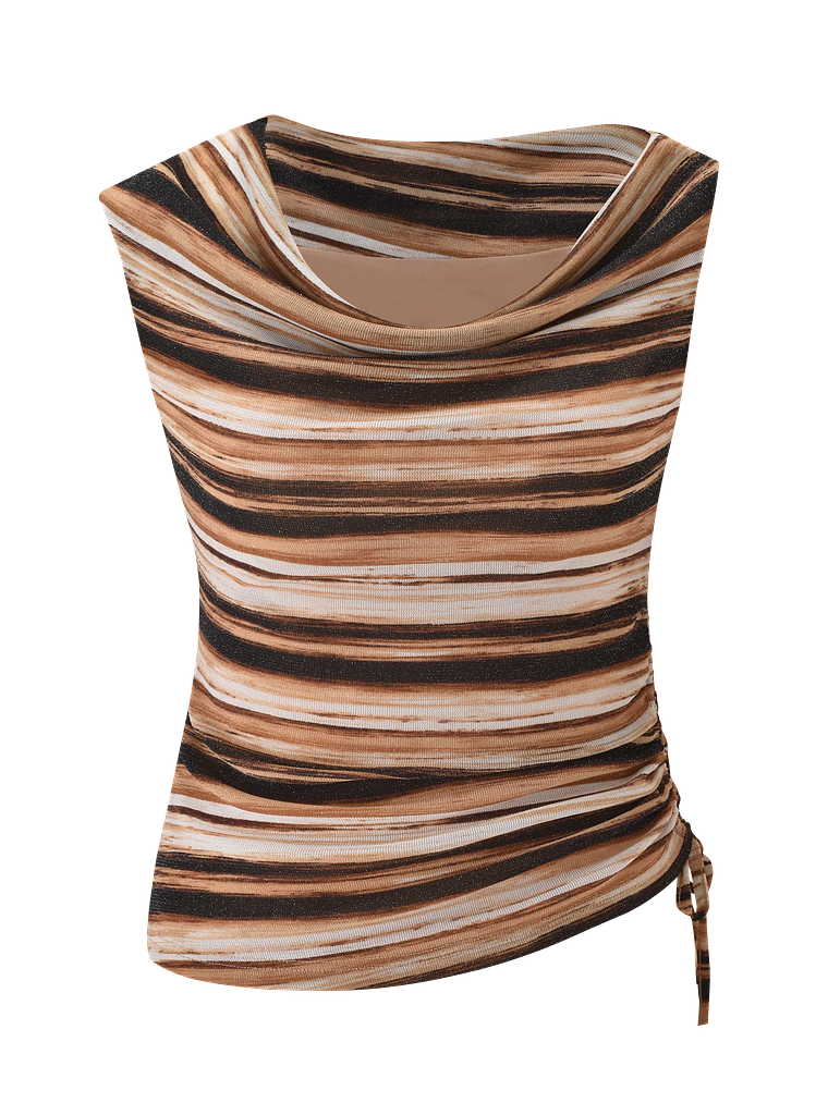 Braelyn Top - Brown Stripe 6