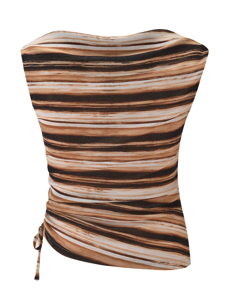 Braelyn Top - Brown Stripe 7