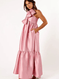 Betina Bow Front Maxi Dress - BLUE/DUSTY ROSE - thumbnail 15