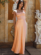 Blissful Satin Maxi Dress Orange - thumbnail 4