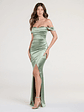 Belinda Off-The-Shoulder Slit Satin Formal Dress - thumbnail 8