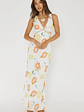 Cambria Crochet Trim Maxi Dress Flower Orange - thumbnail 1