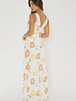 Cambria Crochet Trim Maxi Dress Flower Orange - thumbnail 2