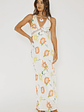 Cambria Crochet Trim Maxi Dress Flower Orange - thumbnail 3