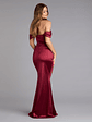 Belinda Off-The-Shoulder Slit Satin Formal Dress - thumbnail 14