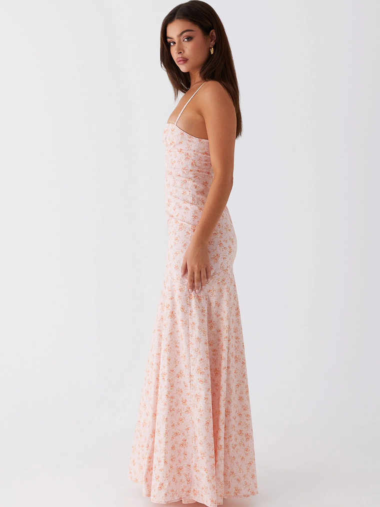 Britney Maxi Dress - Pink Ditsy Floral 3