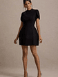 Carabella | Black High-Neck Short-Sleeve Mini Dress - thumbnail 6