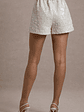 Cambridge | Cream Boucle Tailored Shorts - thumbnail 4