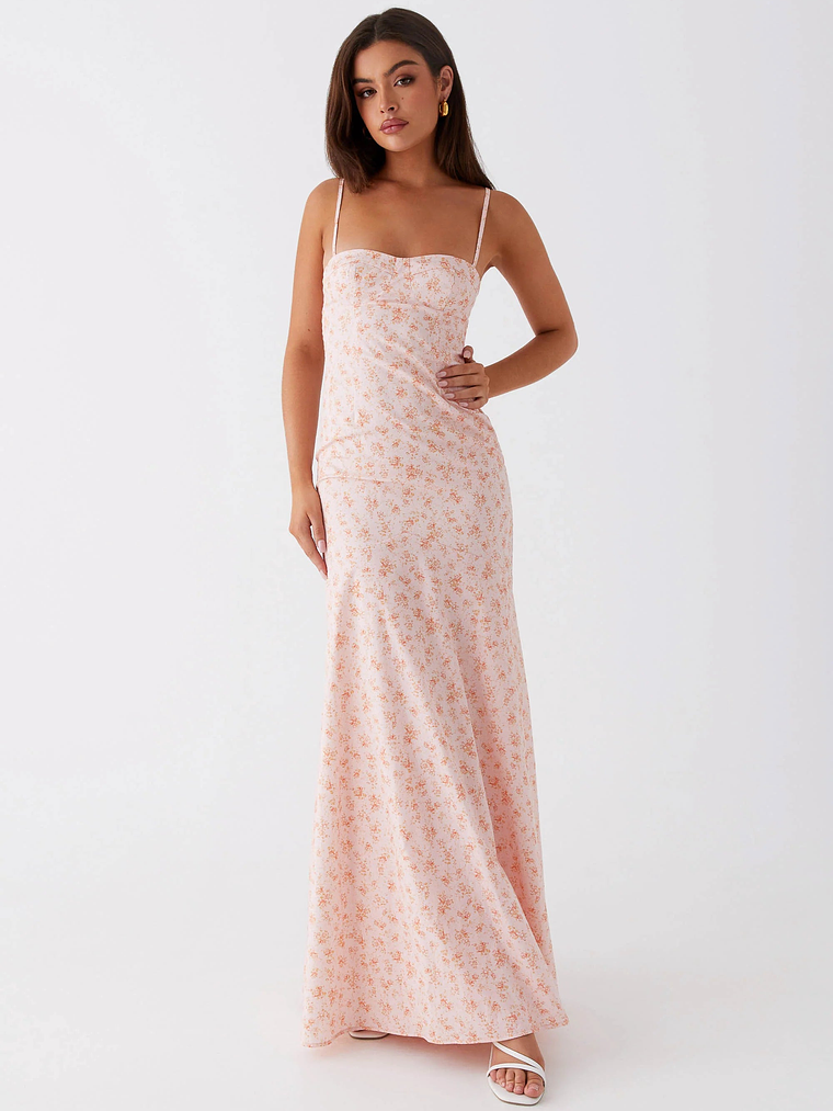 Britney Maxi Dress - Pink Ditsy Floral 5