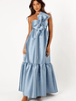 Betina Bow Front Maxi Dress - BLUE/DUSTY ROSE - thumbnail 21