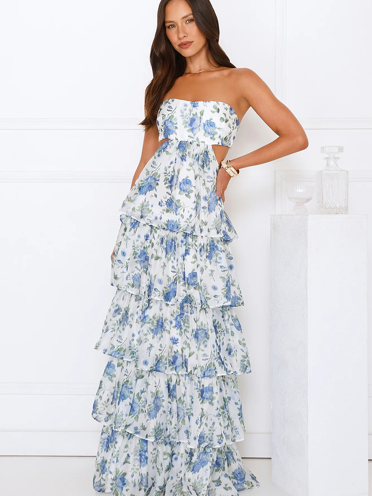 Bloom Spell Strapless Maxi Dress 6