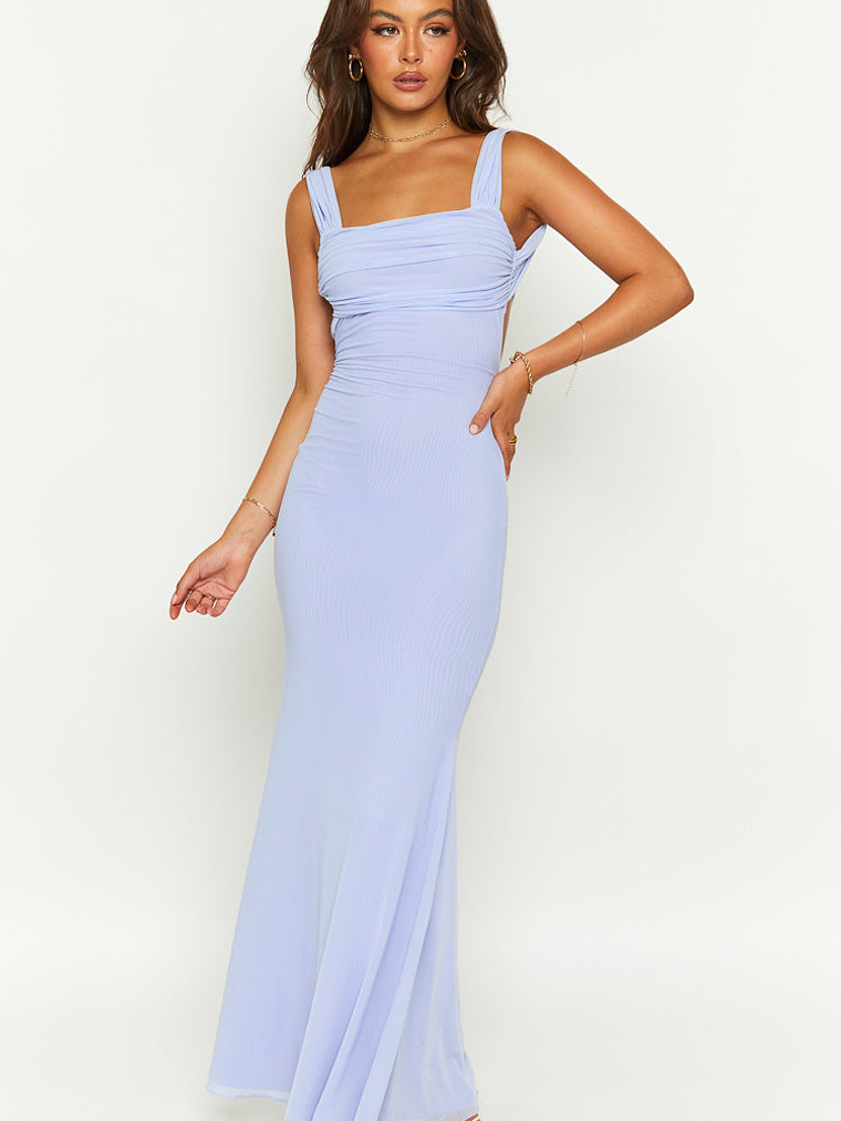 Beverley Lilac Mesh Maxi Dress 2