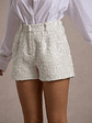 Cambridge | Cream Boucle Tailored Shorts - thumbnail 8