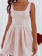 Belle Enchante Jacquard Mini Dress Pink - thumbnail 4