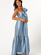 Betina Bow Front Maxi Dress - BLUE/DUSTY ROSE - thumbnail 25