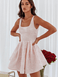 Belle Enchante Jacquard Mini Dress Pink - thumbnail 6