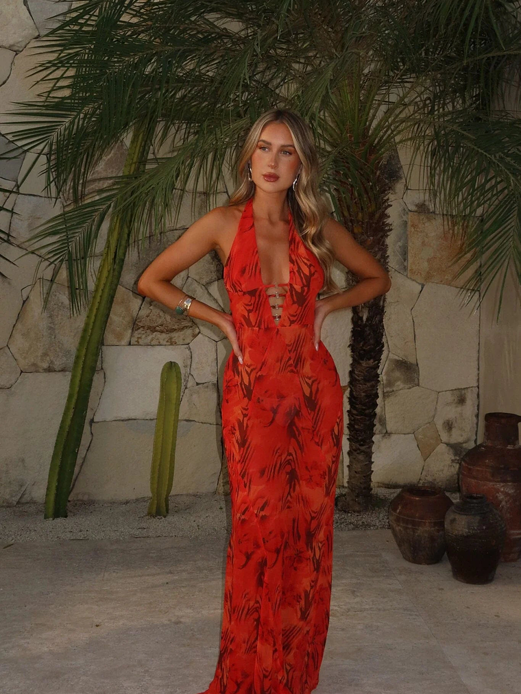 Azores Maxi Dress Scarlet Mirage 3