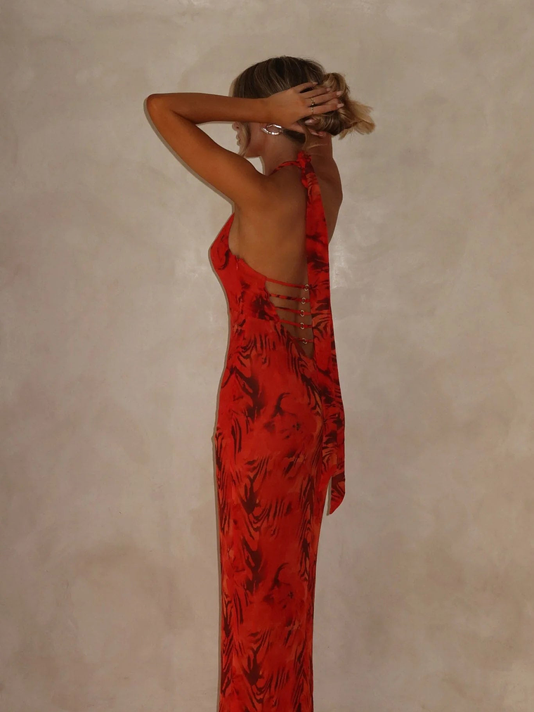 Azores Maxi Dress Scarlet Mirage 4