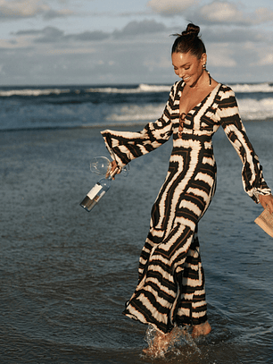 Azure Maxi Dress - Noria Print