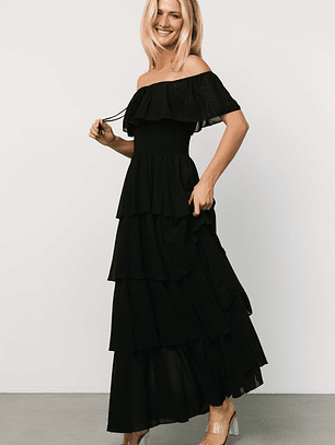 Carina Off Shoulder Maxi Dress | Black