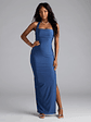 Beverly Halter Slit Long Formal Dress - thumbnail 5
