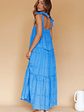 Brynna Tied Shoulder Maxi Dress Blue - thumbnail 2