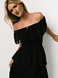 Carina Off Shoulder Maxi Dress | Black - thumbnail 3
