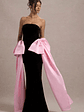 Attention | Black Strapless Maxi Dress With Pink Satin Bows - thumbnail 5