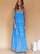 Brynna Tied Shoulder Maxi Dress Blue - thumbnail 3