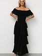 Carina Off Shoulder Maxi Dress | Black - thumbnail 6