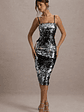 Azure | Silver Sequin Strappy Midi Dress - thumbnail 4