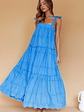 Brynna Tied Shoulder Maxi Dress Blue - thumbnail 5