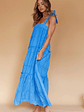 Brynna Tied Shoulder Maxi Dress Blue - thumbnail 6