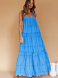 Brynna Tied Shoulder Maxi Dress Blue - thumbnail 7