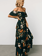 Carina Off Shoulder Maxi Dress | Deep Topaz Floral - thumbnail 5