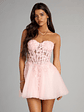 Carla Corset Tulle A-Line Mini Dress - thumbnail 1